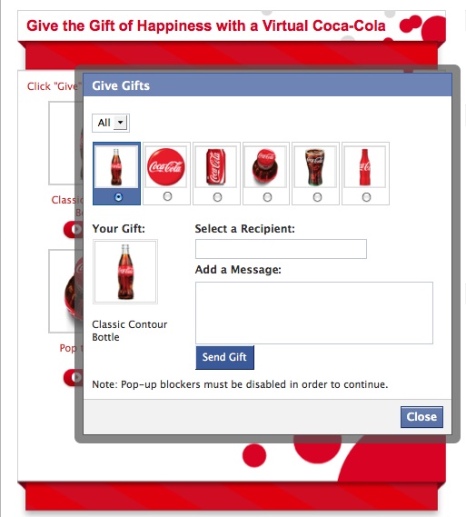 Coca-Cola Facebook Gift