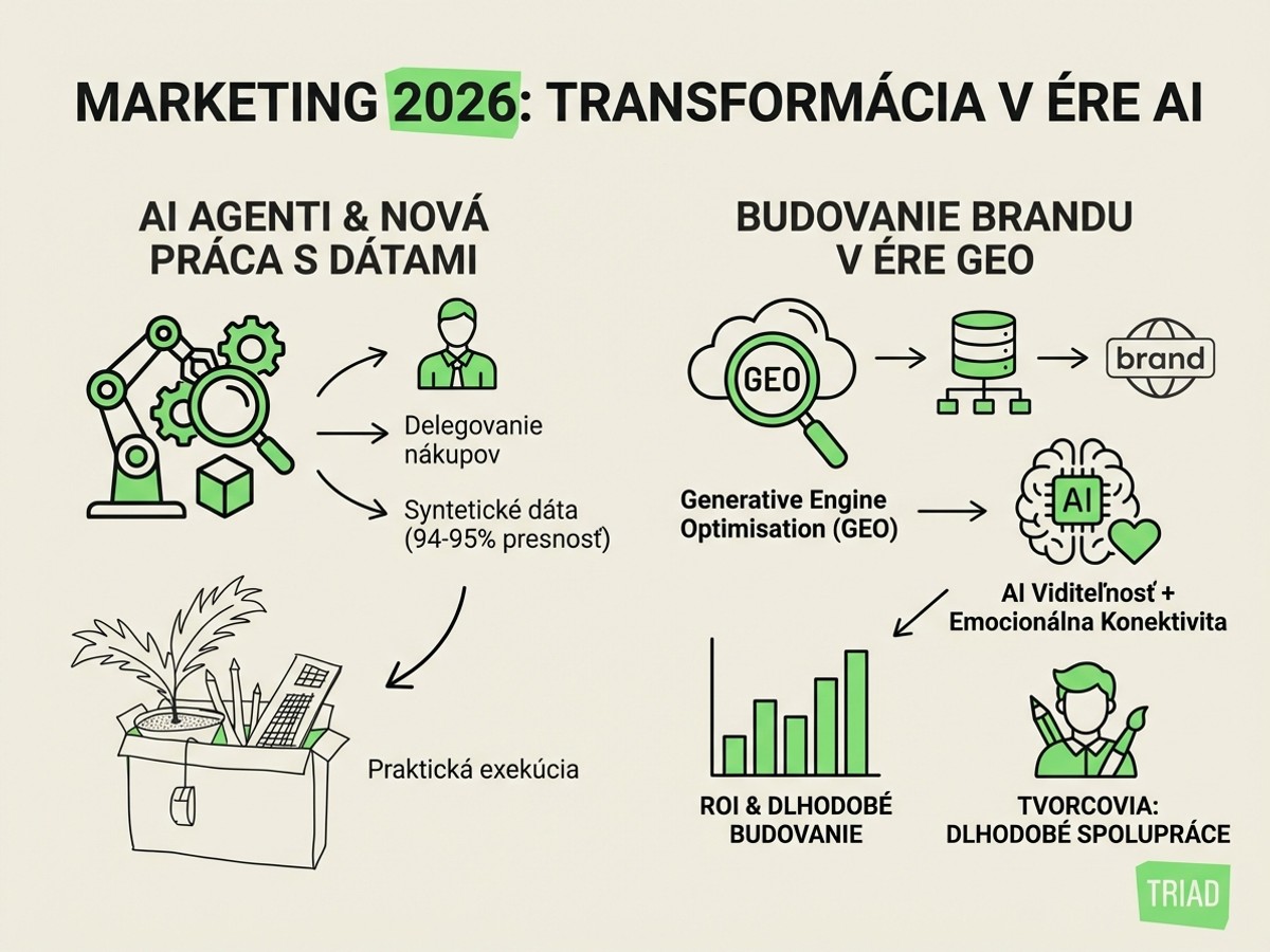 Marketing 2026: Ako prežiť v ére AI agentov, syntetických dát a novej SEO reality